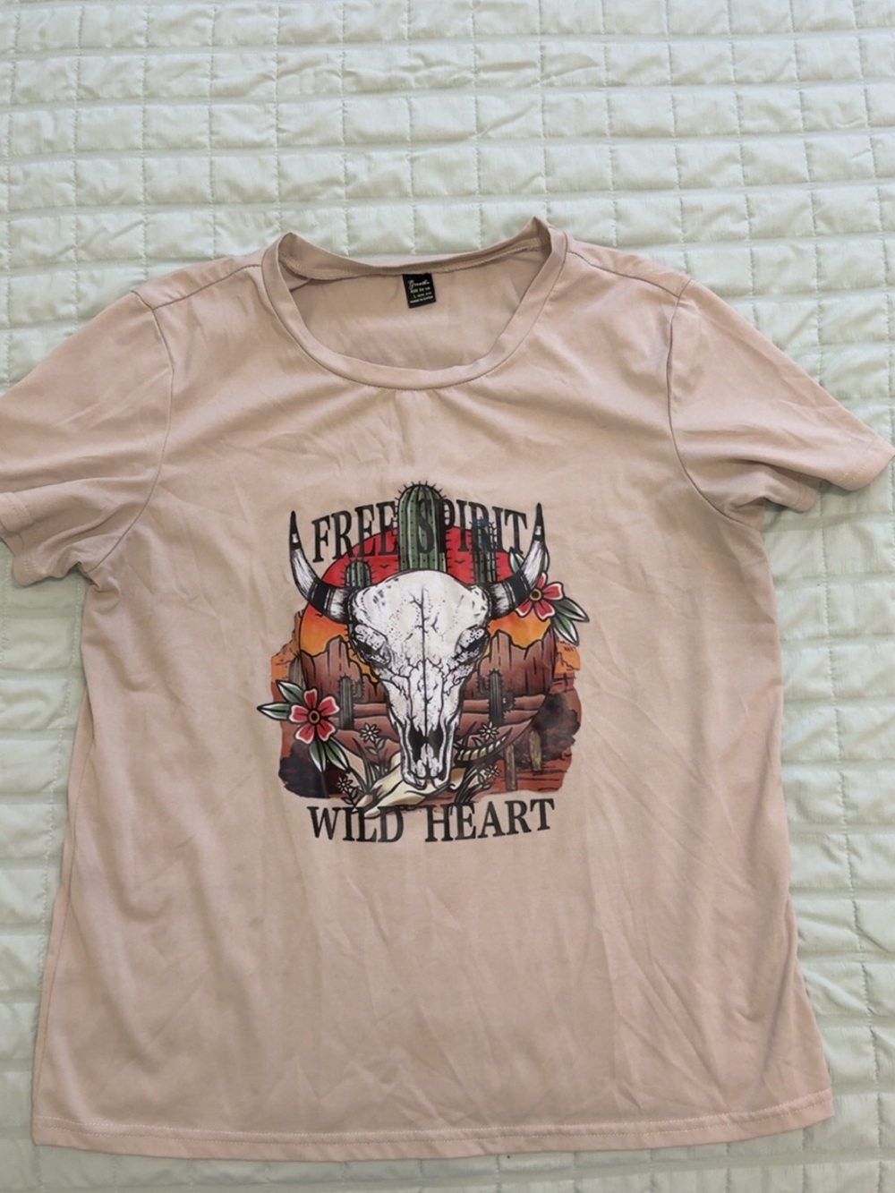 Wild Heart Graphic Tee - Blush Pink